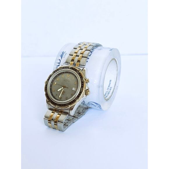 Fossil Star Master Women LU-2537 SS Gold Chrome Dive Watch 50M Business Casual - Picture 2 of 15